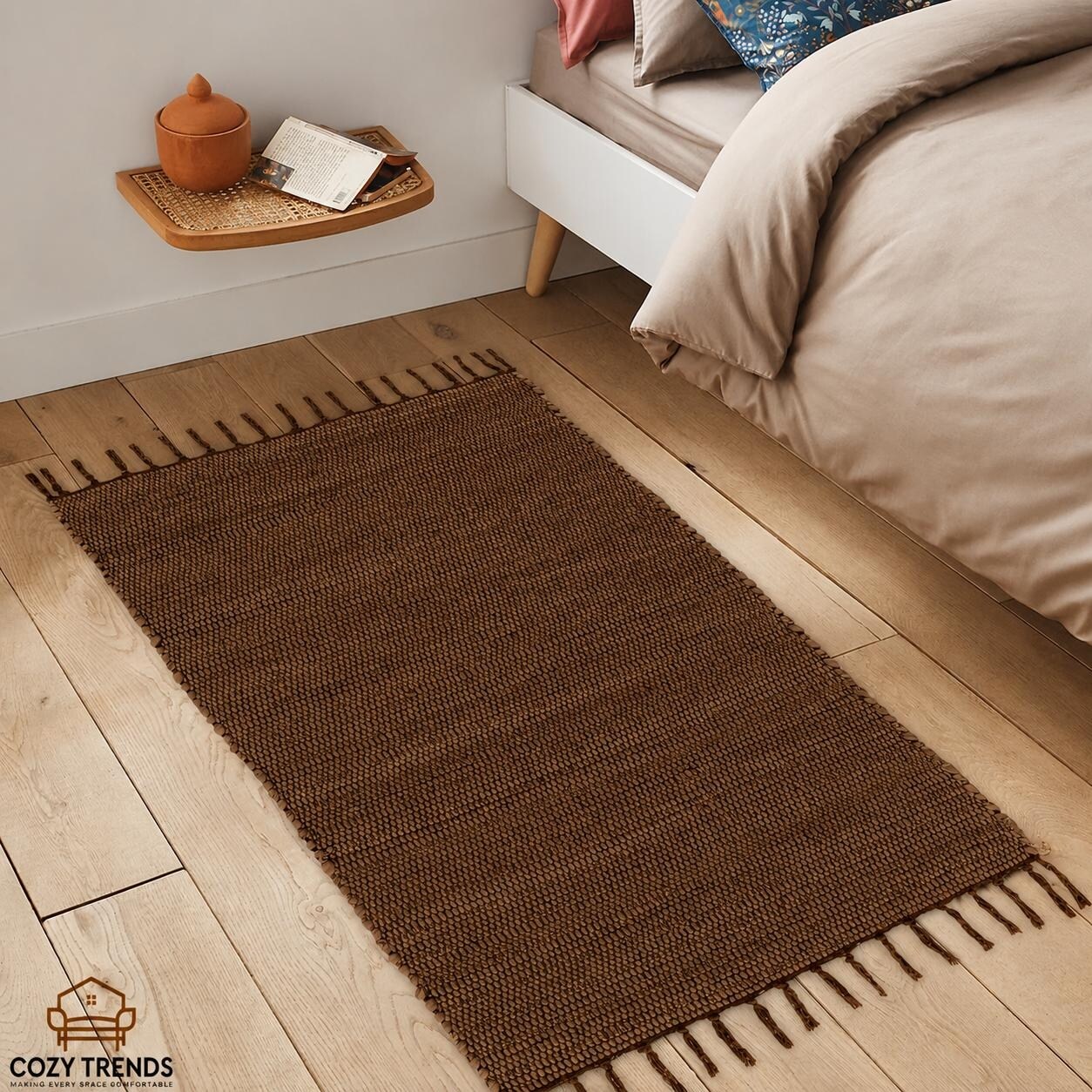 Cotton Rag Rug 24x36'' | 2x3' Area Rugs- Hand Woven Washable